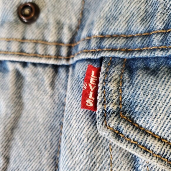 Levi's Premium Denim Trucker Jacket Sherpa Lined SzXS - shipping incl - Picture 5 of 16